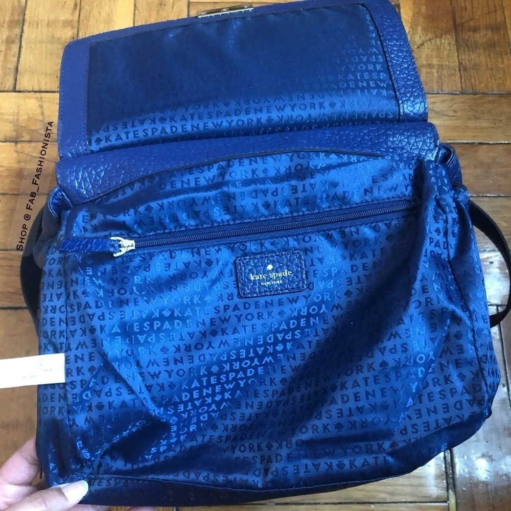 Kate Spade leather backpack blue